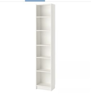 Estantería larga blanca de madera