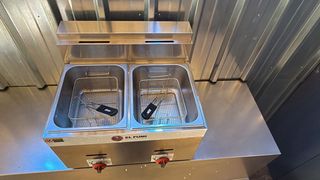 Freidora a Gas Doble 8L + 8L industrial rapida