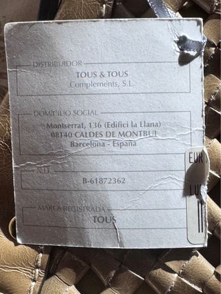 Bolso Tous Beige Tejido con Tachuelas