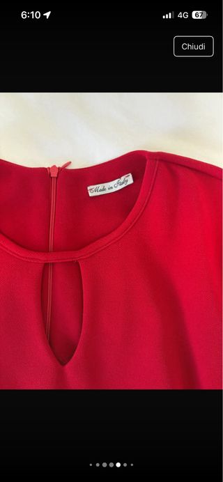 Abito rosso Made in Italy
