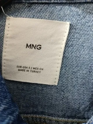 Chaqueta tejana Mango azul