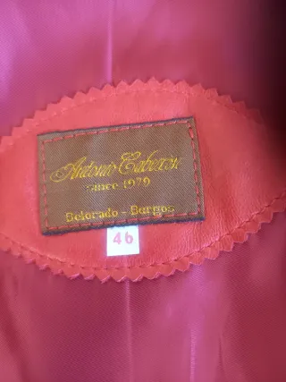 Cazadora Piel Roja Ovino - Hecha en España