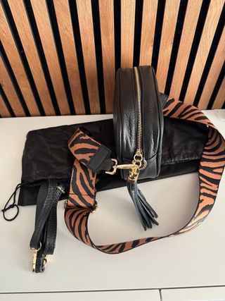 Borsa saponetta nera in pelle