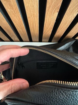 Borsa saponetta nera in pelle