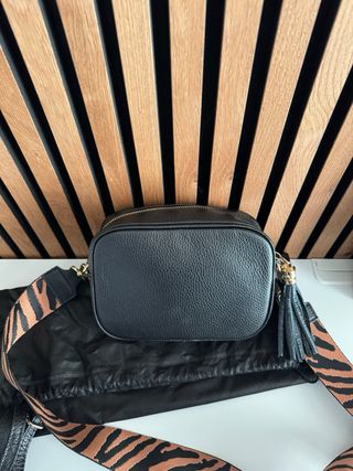 Borsa saponetta nera in pelle