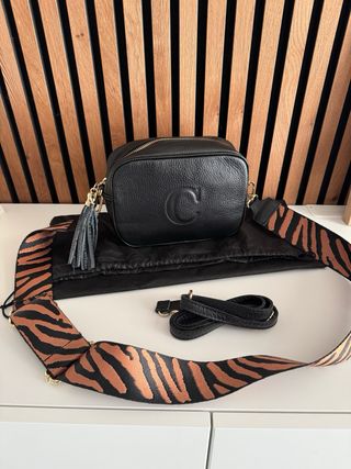 Borsa saponetta nera in pelle