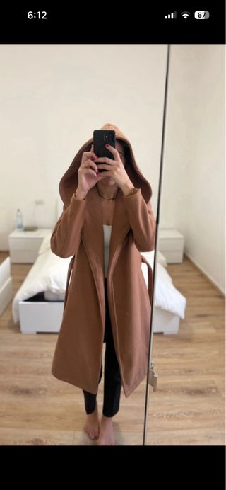 Cappotto ONLY con cappuccio e cintura