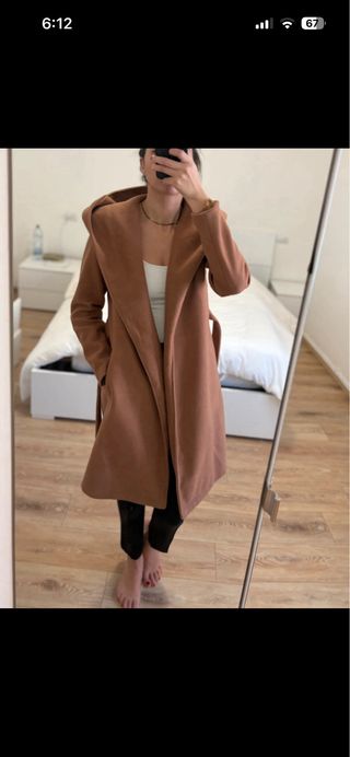 Cappotto ONLY con cappuccio e cintura