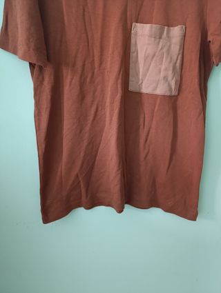 Camiseta naranja/marrón Zara - talla S