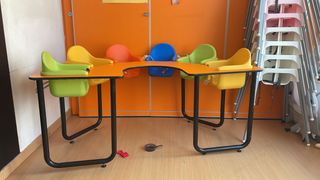 Mesa Trona de Hermex para 6 Bebés Escuela Infantil