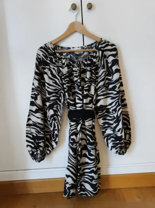 Vestido H&M estampado cebra