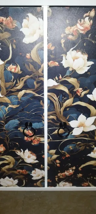 Mueble recibidor madera y metal