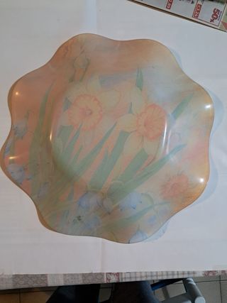 centrotavola vassoio piatto  in vetro allefors nar