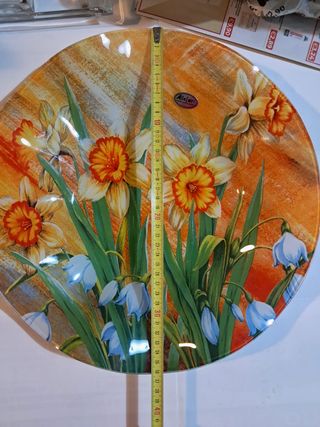 centrotavola vassoio piatto  in vetro allefors nar