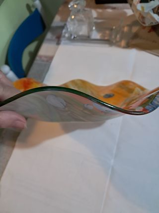 centrotavola vassoio piatto  in vetro allefors nar