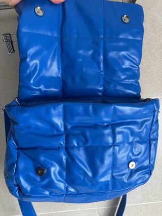 Bolso acolchado vintage azul