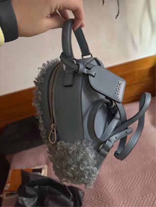 Mochila Tous azul con pelo