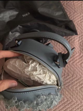 Mochila Tous azul con pelo