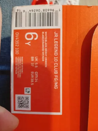 Nike Jr Legend 10 Club Botas Fútbol Blancas