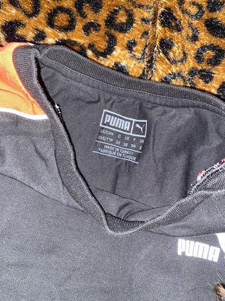 Camiseta corta Puma negra y roja