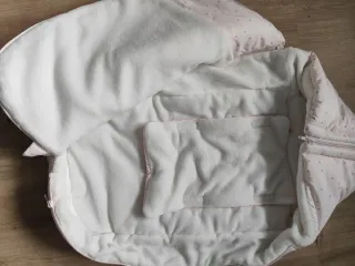 Saco capazo invierno bebé estrellas rosa