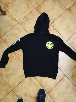 Felpa con stampa smiley