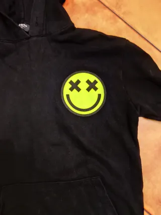 Felpa con stampa smiley