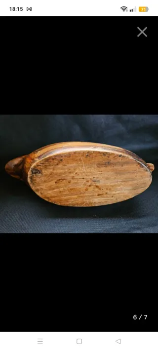 Pato señuelo vintage madera.