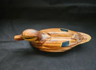 Pato señuelo vintage madera.