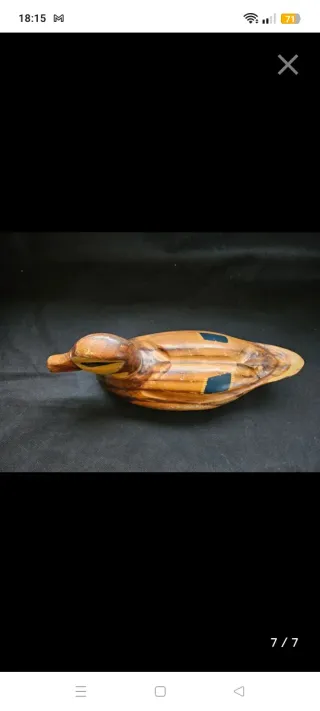 Pato señuelo vintage madera.