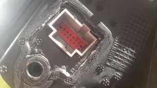 Espejo retrovisor izquierdo azul