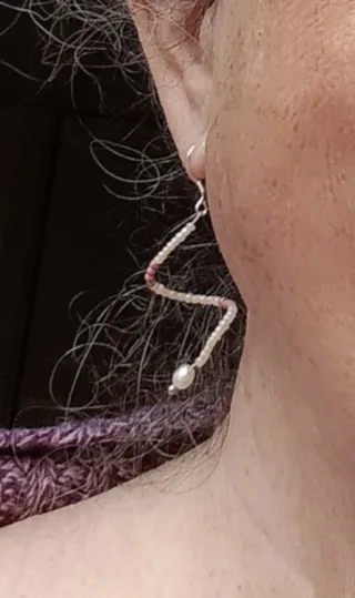 Pendientes de plata con perlas