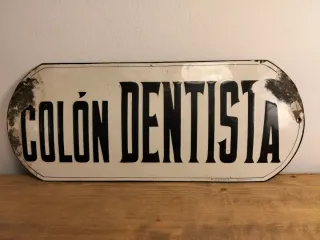 Chapa esmaltada COLÓN DENTISTA
