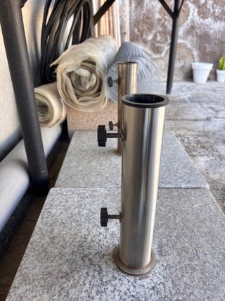 Soporte Sombrilla Granito y Metal