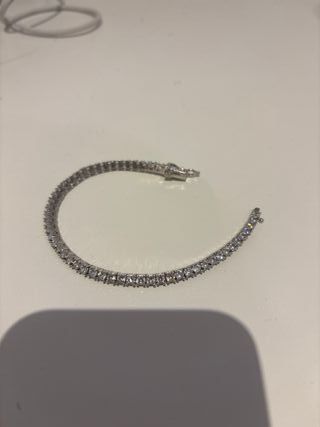 Pulsera Tenis Brillante Plata y moissanite