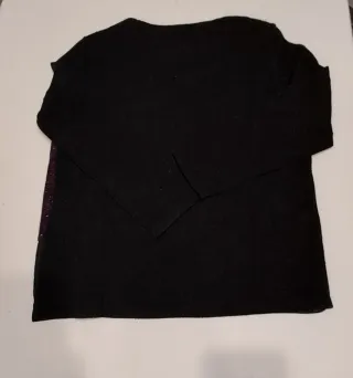 Maglione nero e viola taglia XL