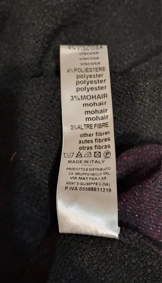 Maglione nero e viola taglia XL