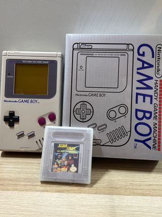 Game Boy Beige restaurato + Scatola (repro)+ Gioco
