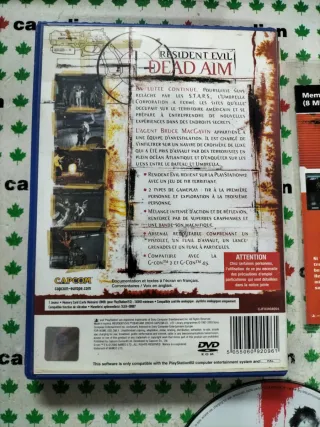 Resident Evil Dead Aim PS2 FR