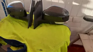 Pareja Retrovisores Coche Carbono