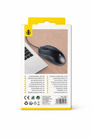 Ratón Óptico con Cable 3D Ergonómico