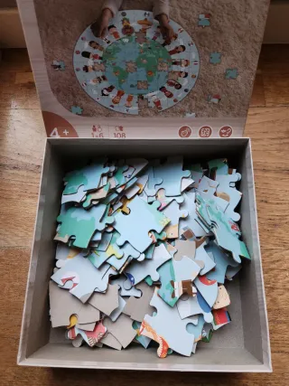 Puzzle Redondo Mundo Diver 108 Piezas