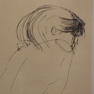 Acquaforte di Emilio Greco p. D'A 1989 Nudo Donna