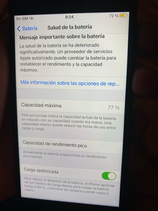 iPhone 8 256GB Negro 77% Batería