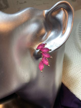 Pendientes alas piedras Fucsia Renacer Bijoux