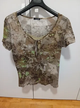Blusa Escorpion Talla L Marrón y Verde