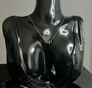 Collar Plata 925 Cruz Circonitas Azules