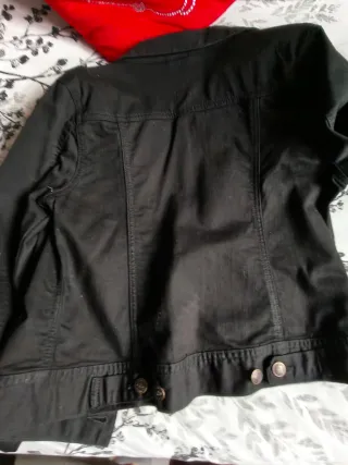 Cazadora vaquera negra mujer