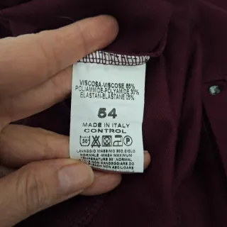 Pantaloni donna bordeaux