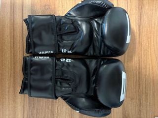 Guantes de boxeo Lastround negros 12 oz